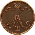 Финляндия 1 пенни 1888 год - Александр III - XF