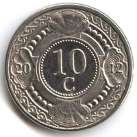 Монета Антильские острова 10 центов 2012 год