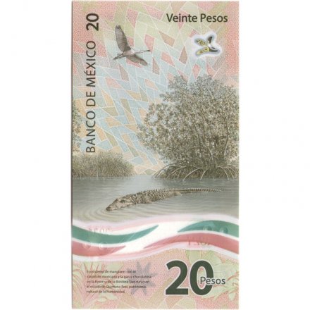 Мексика 20 песо 2021 год - 200 лет Независимости Мексики UNC