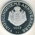 Монако 100 франков 1974 год