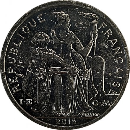 Французская Полинезия 2 франка 2015 год