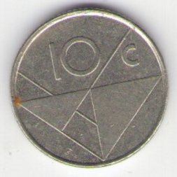 Аруба 10 центов 1987 год