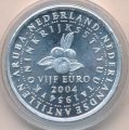 Нидерланды 5 евро 2004 год - 50 лет независимости Нидерландских Антильских островов