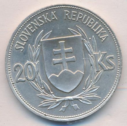 Словакия 20 крон 1939 год - Йозеф Тисо