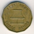 Фиджи 3 пенса 1947 год