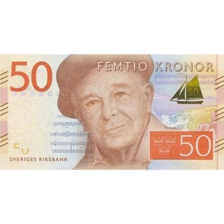 Швеция 50 крон 2015 год - Шведский композитор Эверт Таубе UNC