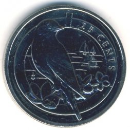 Бермудские острова 25 центов 2011 год