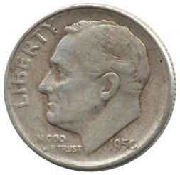 США 1 дайм (10 центов) 1950 год - Рузвельт (S)