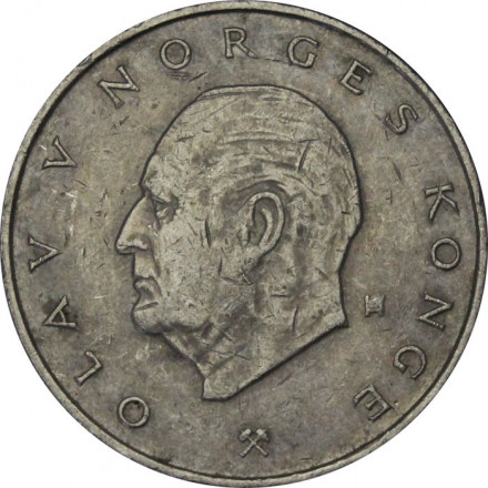 Норвегия 5 крон 1977 год - Король Улаф V