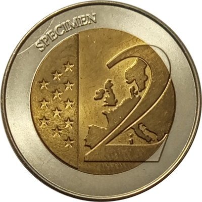 Франция 2 евро 2001 год - Проба