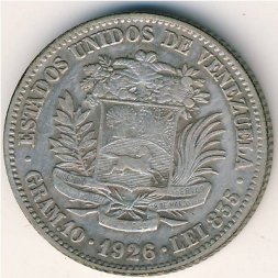 Венесуэла 2 боливара 1926 год