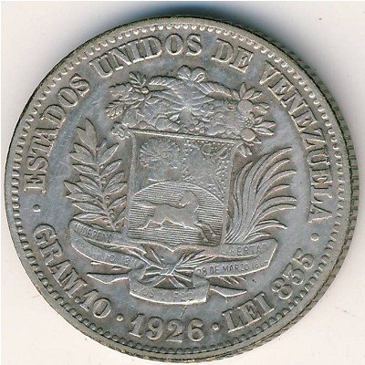 Венесуэла 2 боливара 1926 год