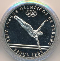 Панама 1 бальбоа 1988 год - XXIV летние Олимпийские Игры, Сеул 1988. Гимнастика (медь-никель)