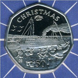 Остров Мэн 50 пенсов 1990 год