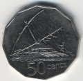 Фиджи 50 центов 1990 год