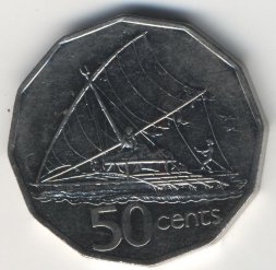 Фиджи 50 центов 1990 год
