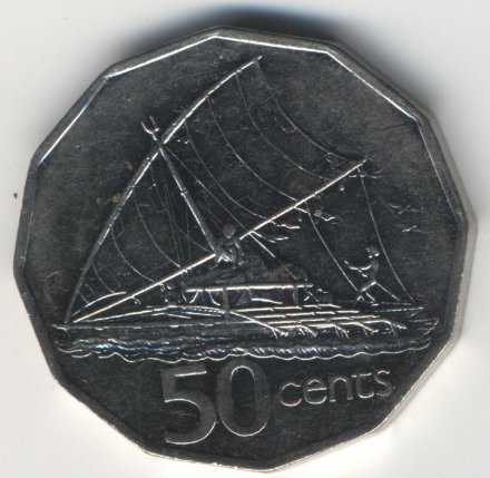 Фиджи 50 центов 1990 год