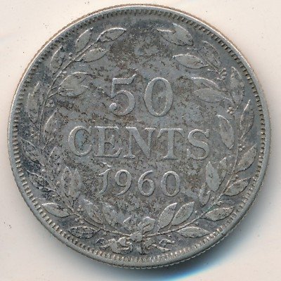 Либерия 50 центов 1960 год