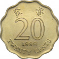 Гонконг 20 центов 1998 год - Баугиния