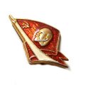 Значок СССР Ленин. Ракета. Космос