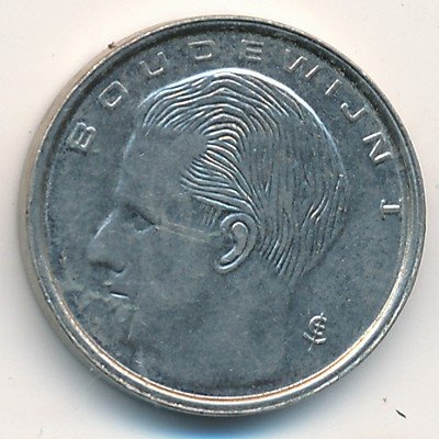 Бельгия 1 франк 1990 год BELGIE