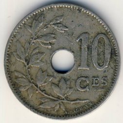 Бельгия 10 сантимов 1927 год BELGIQUE