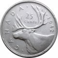Канада 25 центов 1942 год