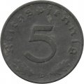 Третий Рейх 5 рейхспфеннигов 1944 год (D)