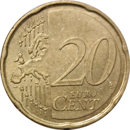 Франция 20 евроцентов 2007 год - Девушка-сеятель