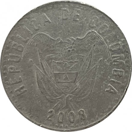 Колумбия 50 песо 2008 год (не магнетик)