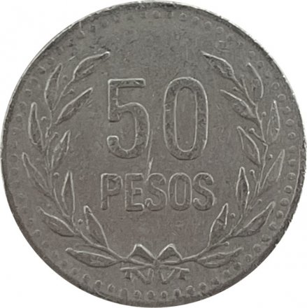 Колумбия 50 песо 2008 год (не магнетик)