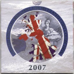 Набор из 9 монет Великобритания 2007 год (в буклете)