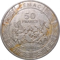 Центральная Африка 50 франков 2006 год