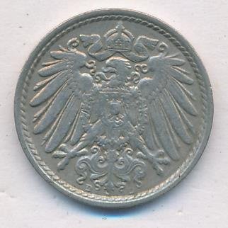 Германия 5 пфеннигов 1912 год (D)