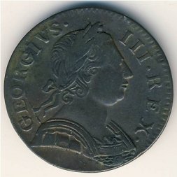 Великобритания 1/2 пенни 1775 год