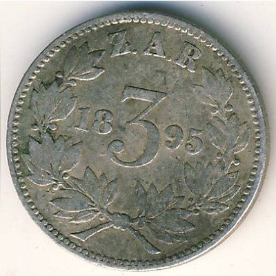 ЮАР 3 пенса 1895 год