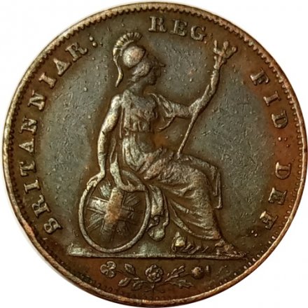 Великобритания 1 фартинг 1840 год