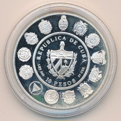 Куба 10 песо 1991 год