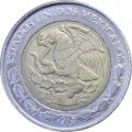 Мексика 1 песо 2008 год - Хохлатый сокол