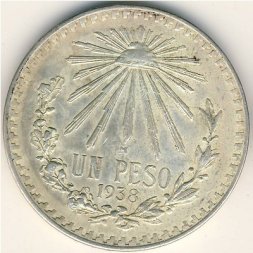 Мексика 1 песо 1938 год