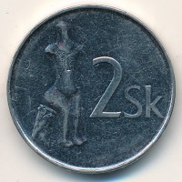 Монета Словакия 2 кроны 2003 год