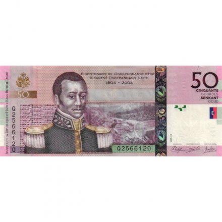 Гаити 50 гурдов 2004 (2013) год - 200 лет Независимости Гаити UNC