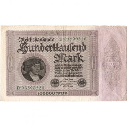 Германия (Веймарская Республика) 100000 марок 1923 год - VF