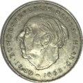 ФРГ 2 марки 1973 год - Теодор Хойс (J)
