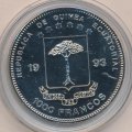 Экваториальная Гвинея 1000 франков 1993 год - Динозавры Юрского периода. Тираннозавр Рекс