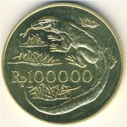 Индонезия 100000 рупий 1974 год