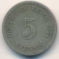Германия 5 пфеннигов 1874 год (A)