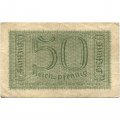 Третий Рейх (Германия) 50 рейхспфеннигов 1939 - 1945 год - Немецкие оккупационные территории - след от степлера - F