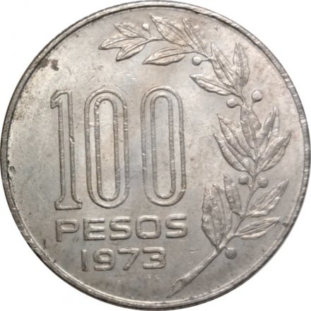Уругвай 100 песо 1973 год - Хосе Хервасио Артигас