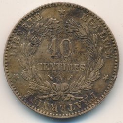 Франция 10 сантимов 1896 год